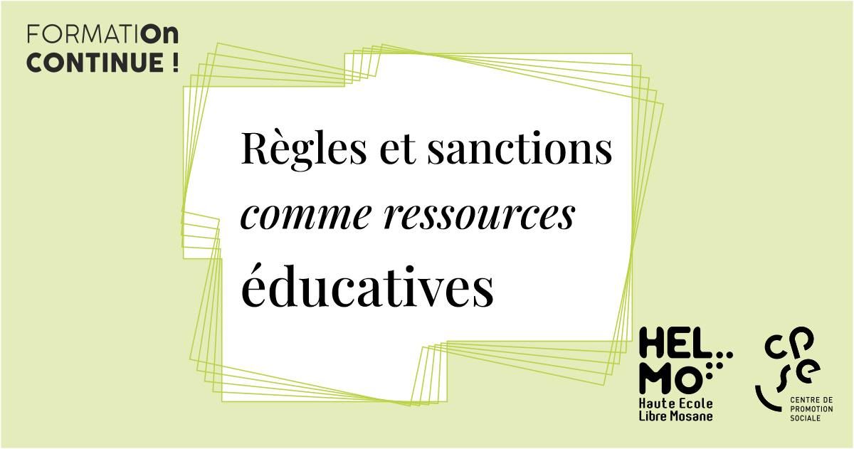 FormatiOn Continue : Regles et sanctions educatives