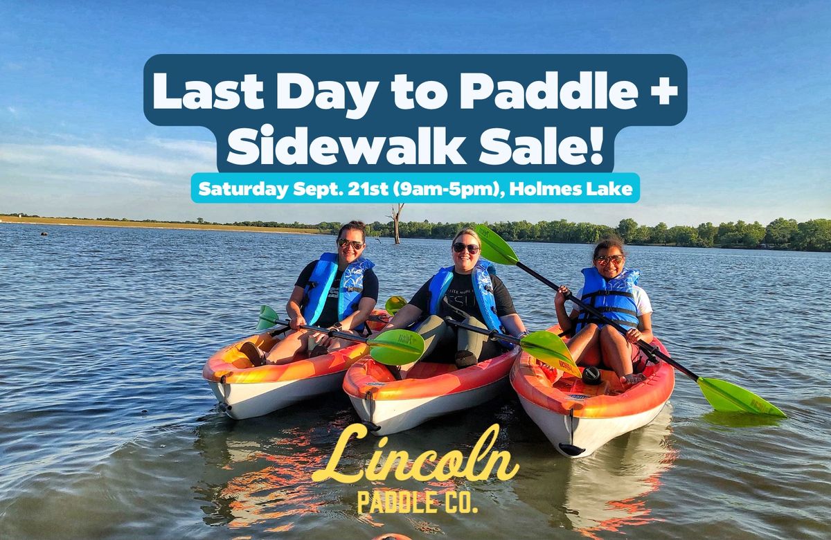 Last day + Sidewalk Sale! ~Kayak and paddleboards