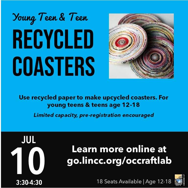 Young Teen & Teen | Recycled Coasters
