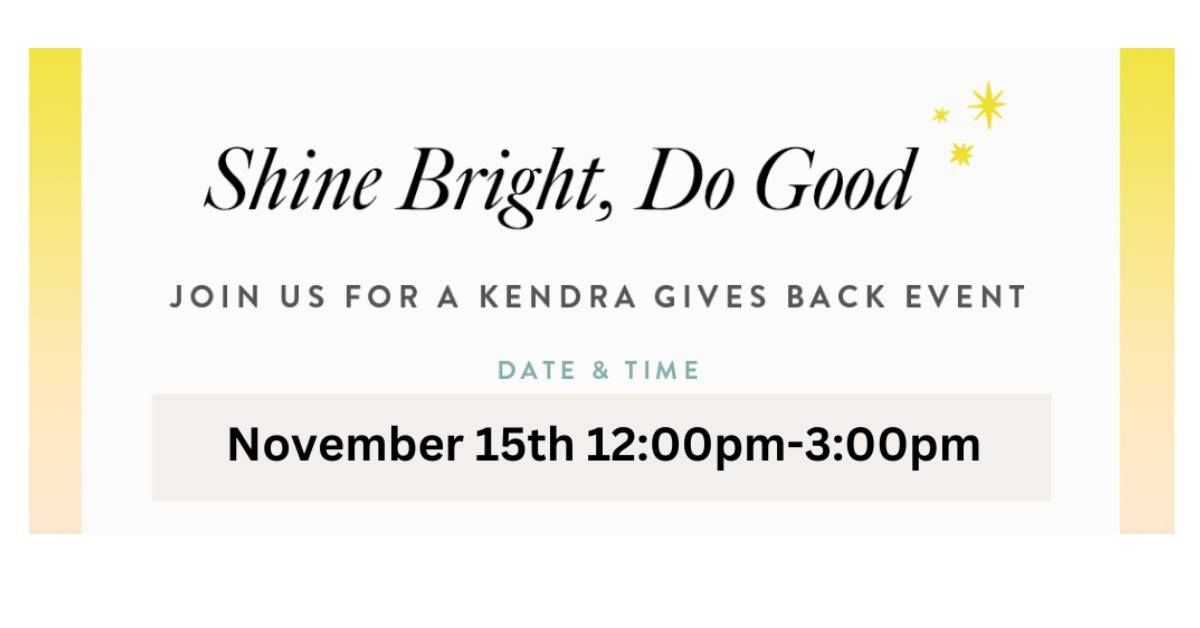 Kendra Gives Back