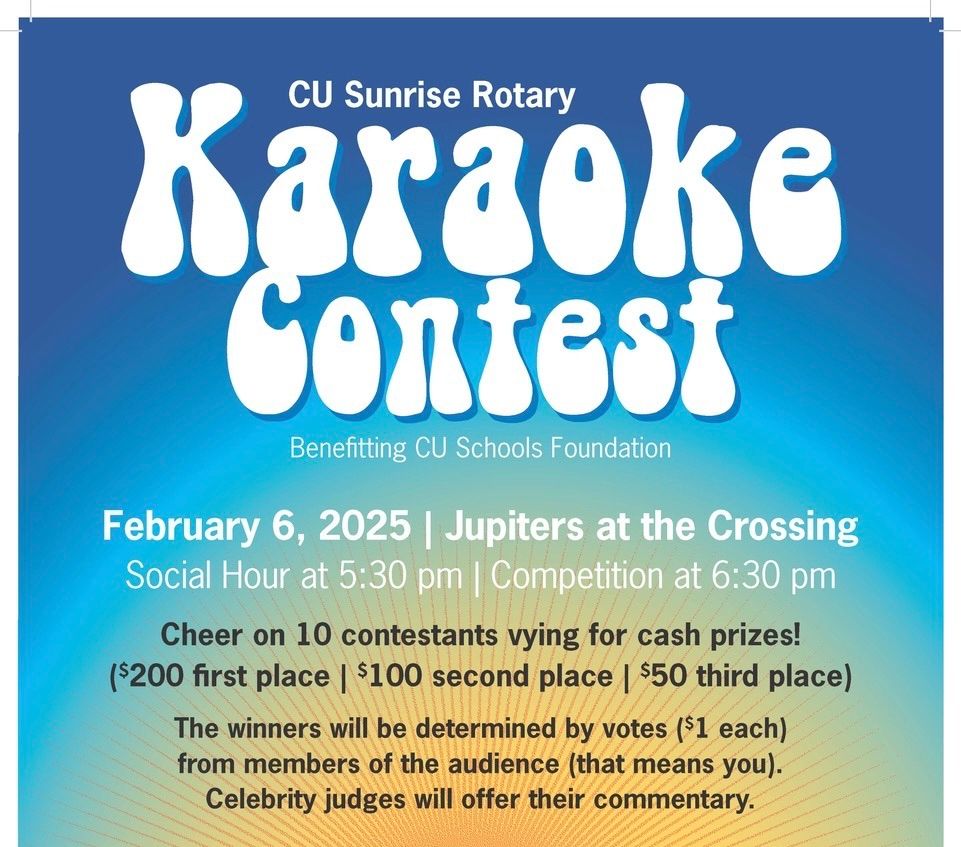 CU Rotarty - Jupiters Karaoke Contest