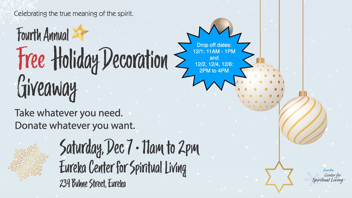  4th Annual Free Holiday Decoration Giveaway