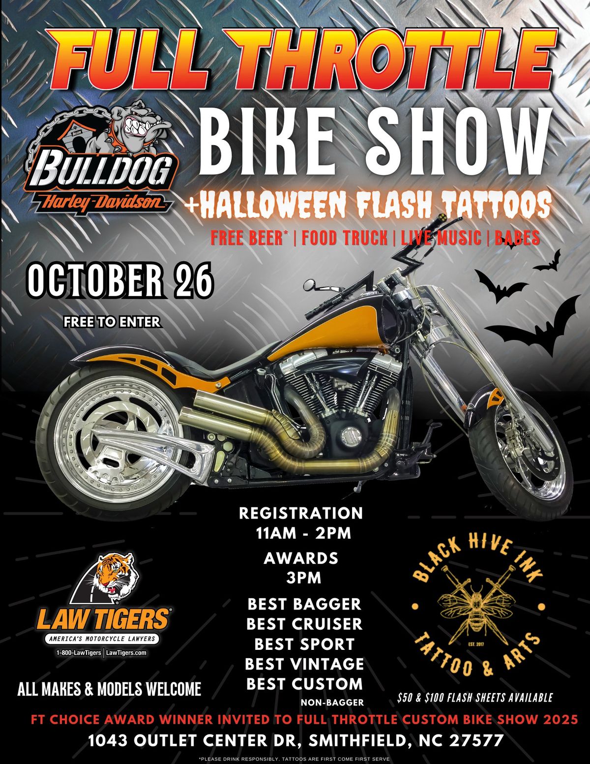 Full Throttle Bike Show & Halloween Flash Tattoos