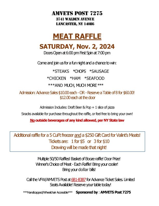 Meat Raffle!