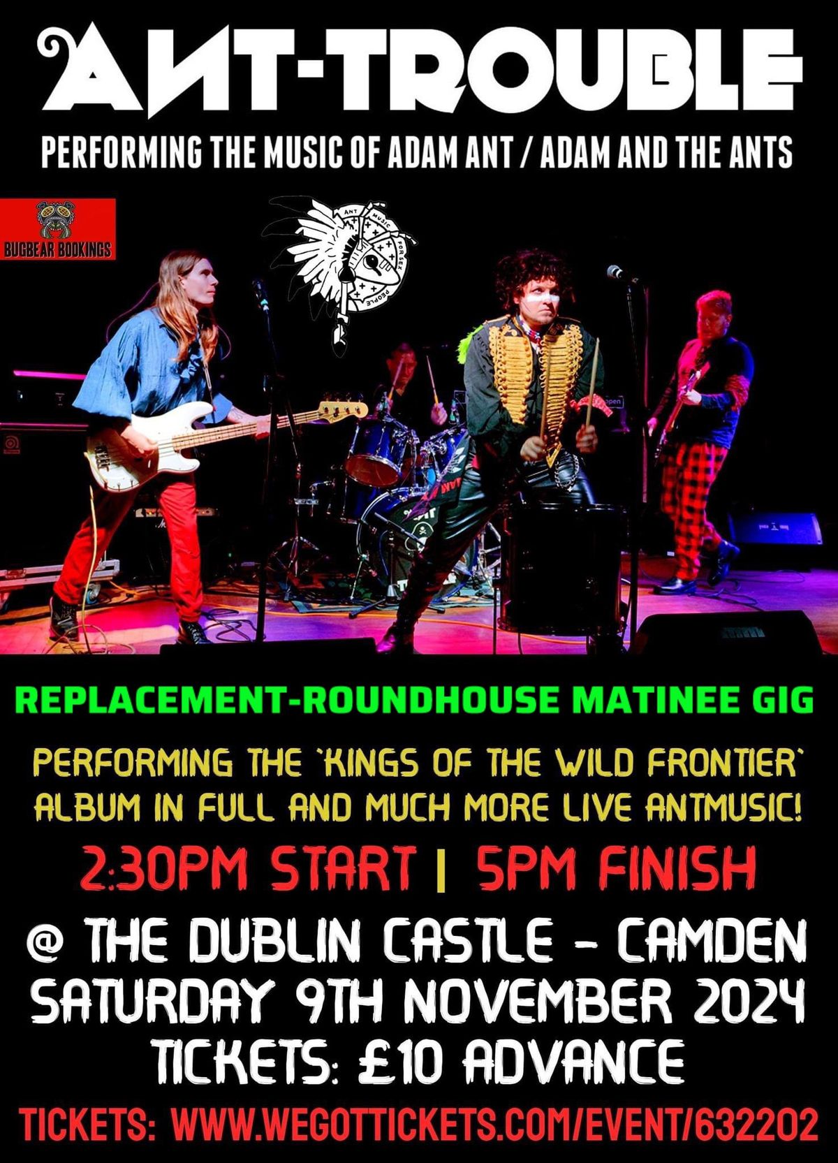 * 50 TICKETS LEFT * Ant-Trouble | Replacement-Roundhouse Matinee Show @ The Dublin Castle, Camden