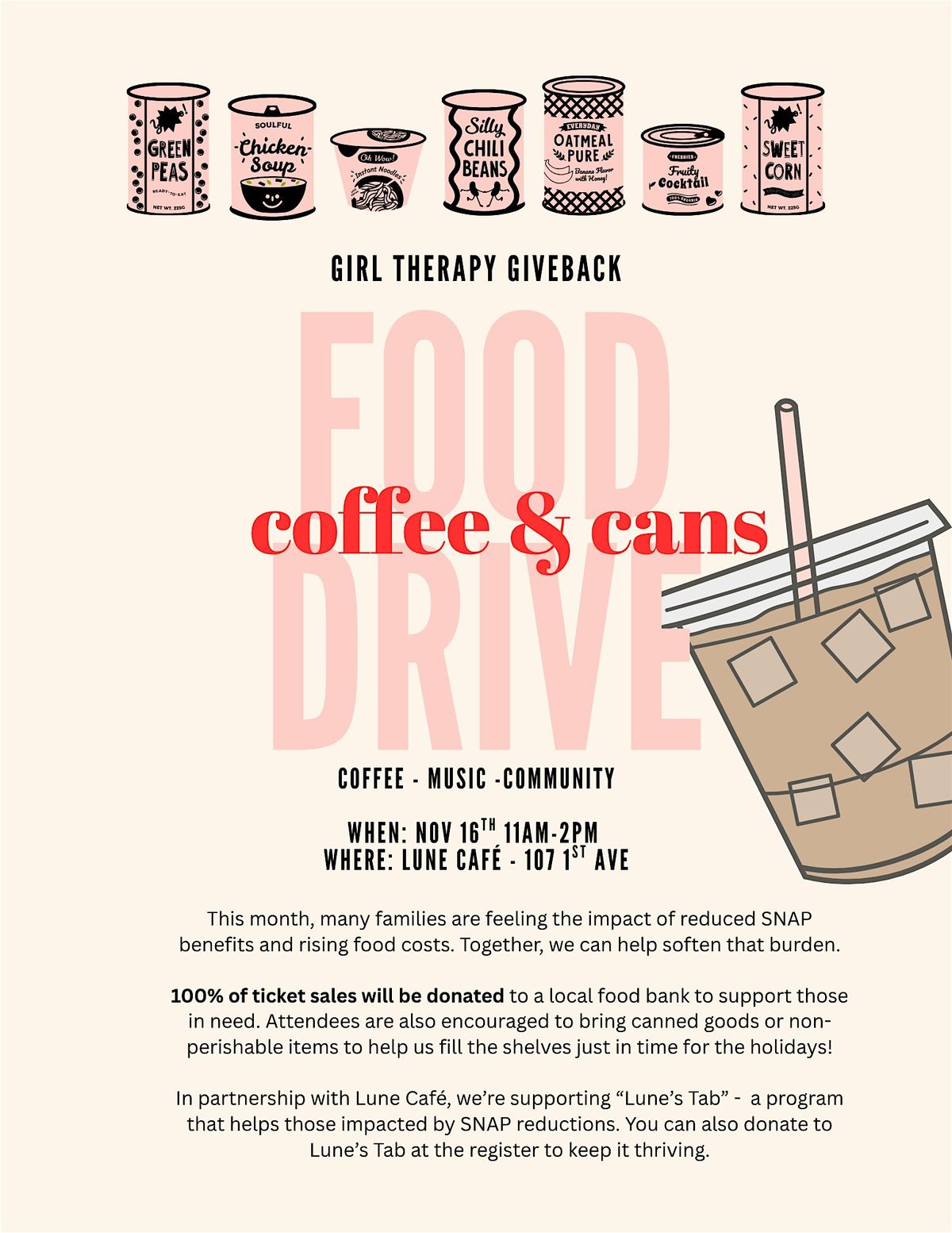 Coffee & Cans Food Drive