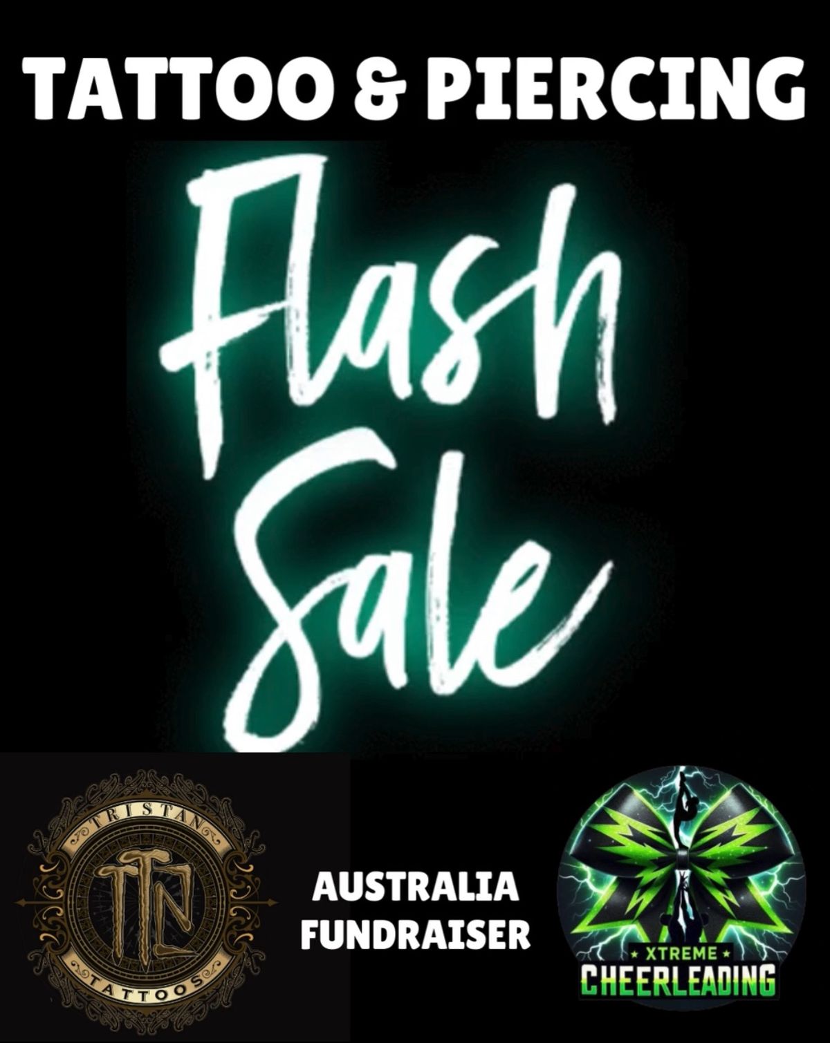 Tattoo and Piercing Flash Sale Fundraiser