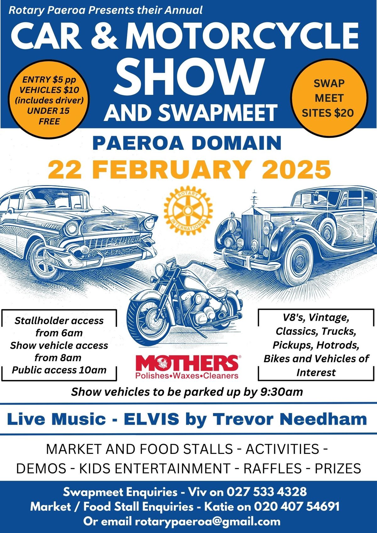 Rotary Paeroa Annual Car and Motorcycle Show & Swapmeet