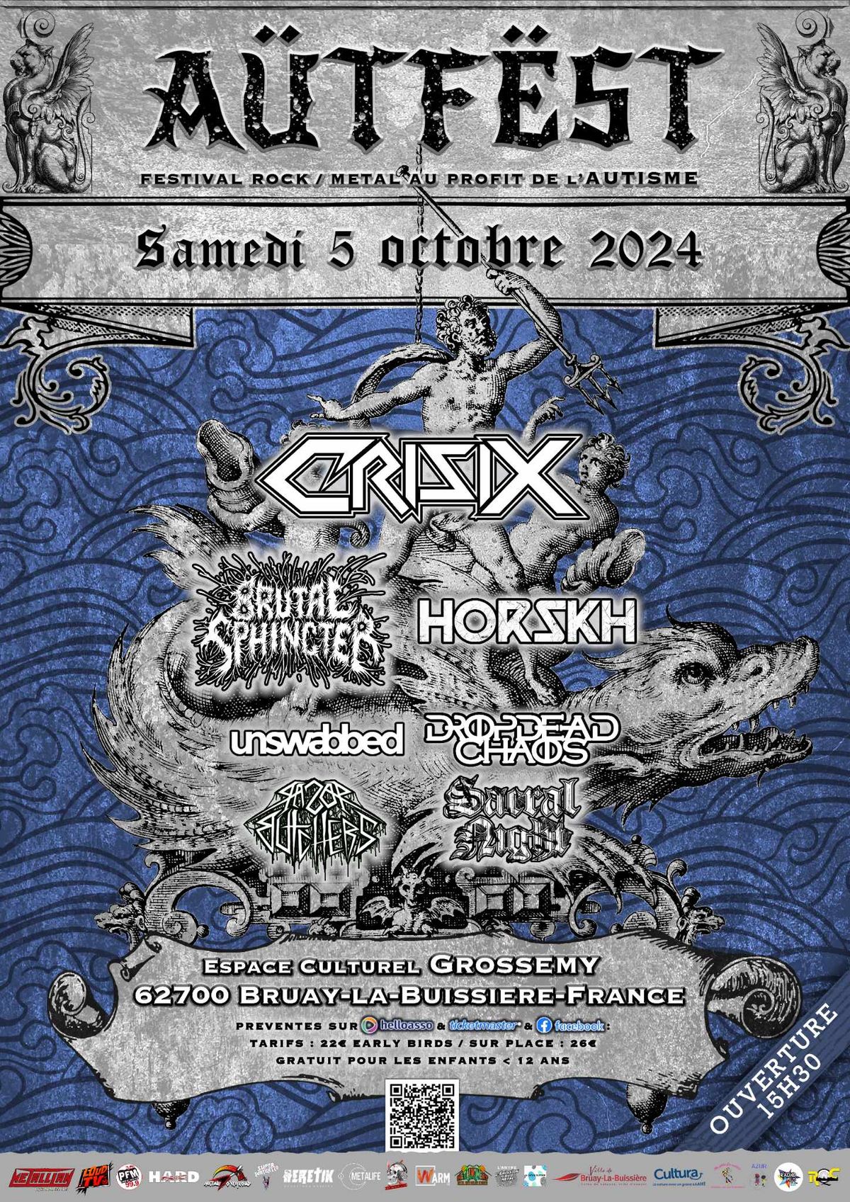 A\u00dcTF\u00cbST 2024 - CRISIX \/ BRUTAL SPHINCTER \/ HORSKH \/ DROPDEAD  \/ UNSWABBED \/ SACRAL NIGHT \/ RAZOR B.