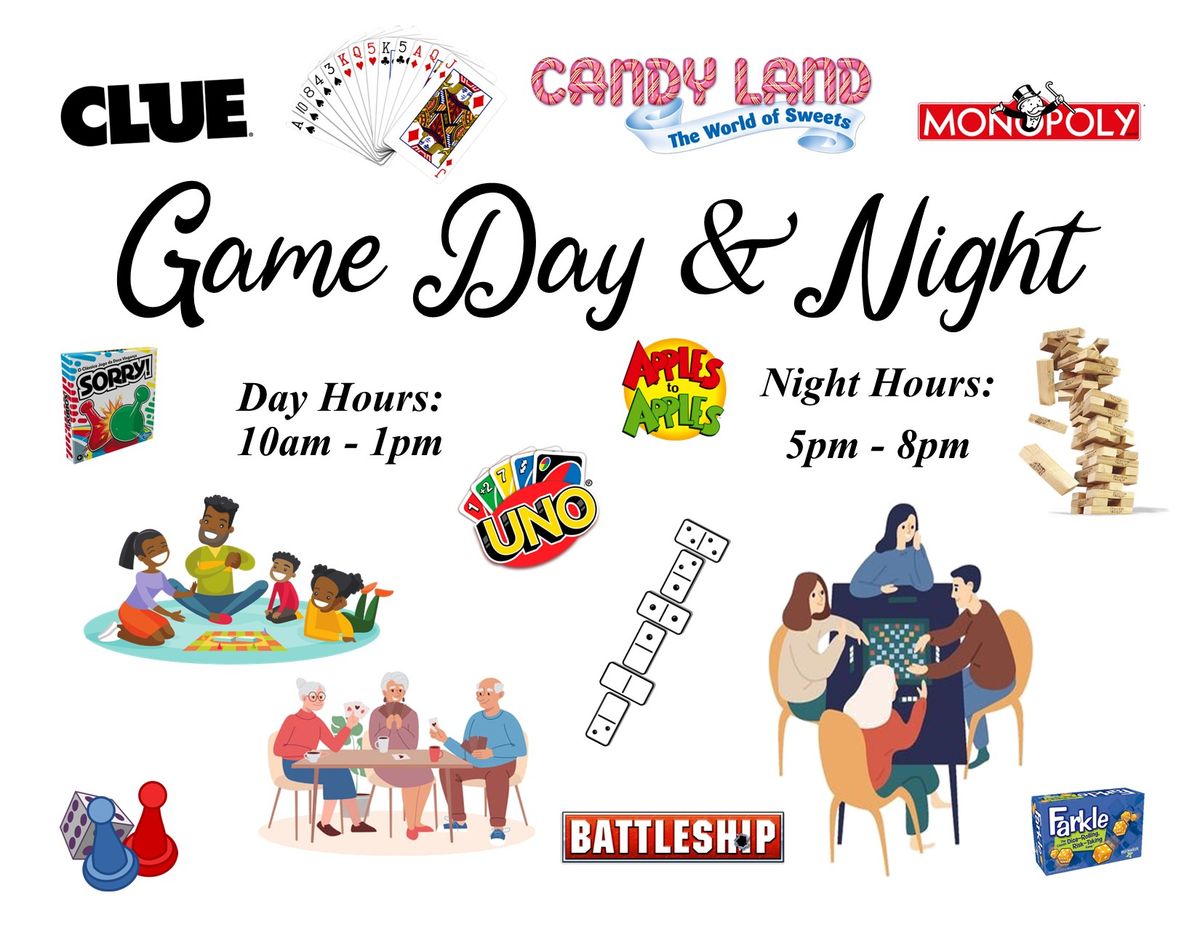 Game Day and Game Night for All Ages