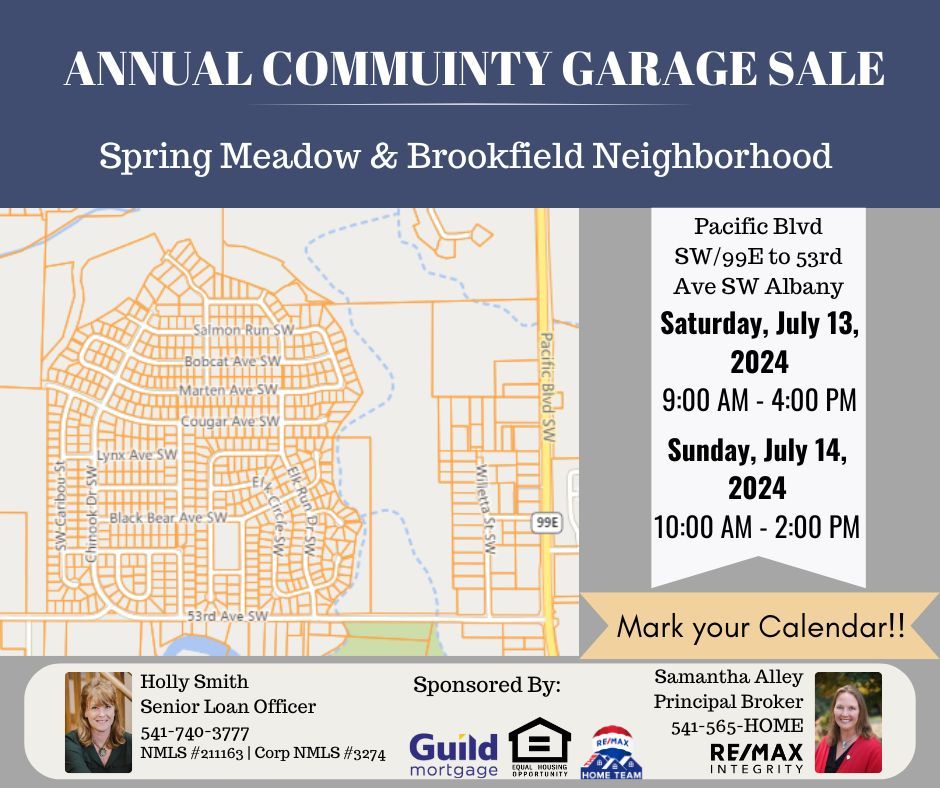 Spring Meadow and Brookfield Garage Sale