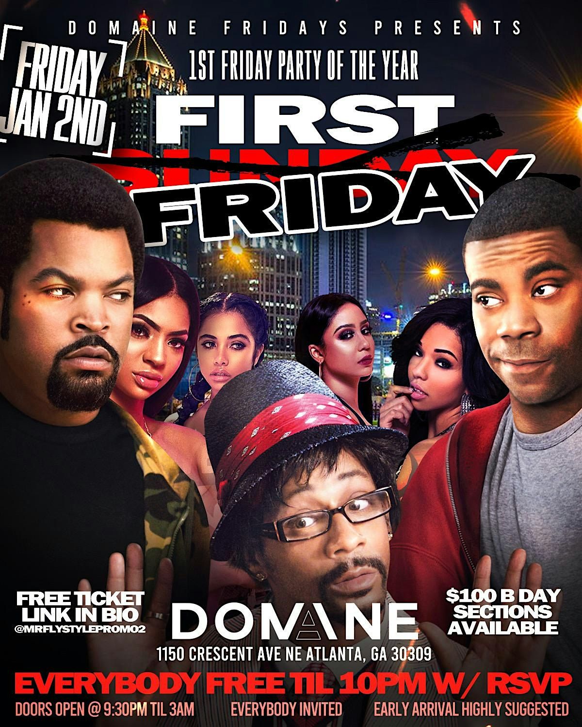 FIRST FRIDAY: 1ST PARTY OF THE YEAR @ DOMAINE