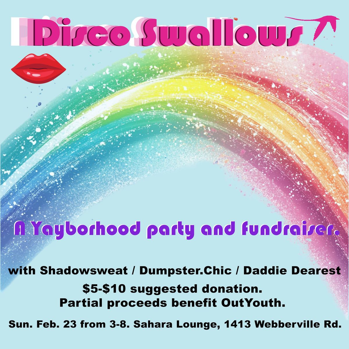 Disco Swallows Sunday Party