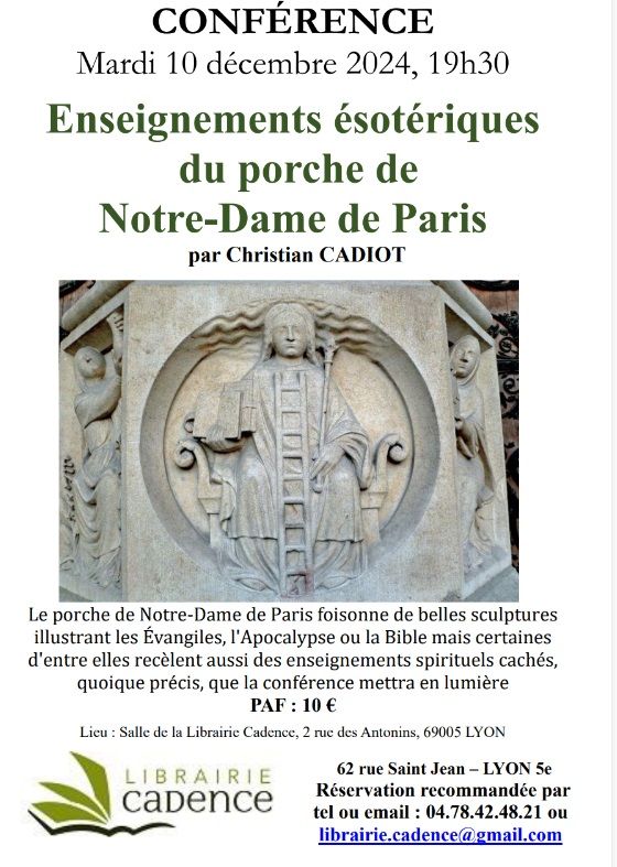 Enseignements \u00e9sot\u00e9riques du Porche de Notre Dame de Paris