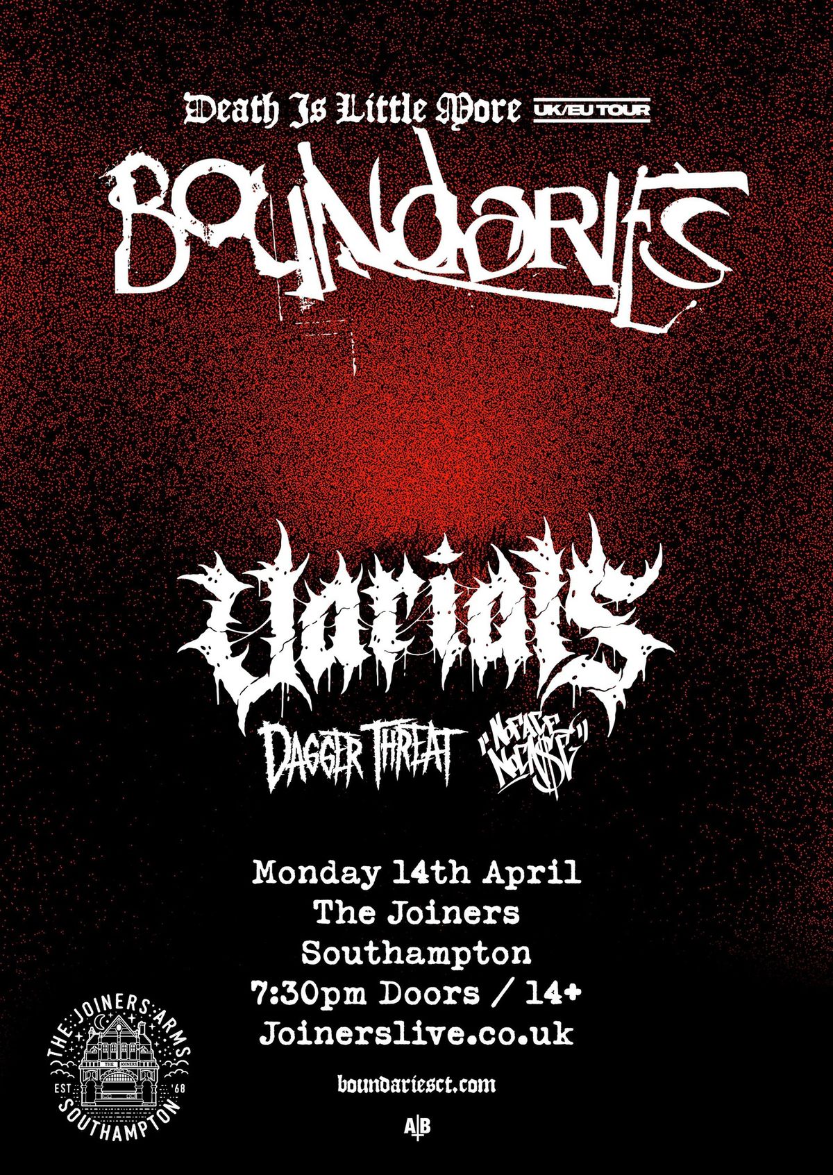 Boundaries at The Joiners, Southampton