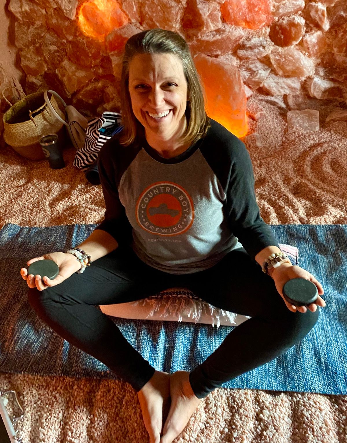 Salty Restorative Yoga with Hot Stone 