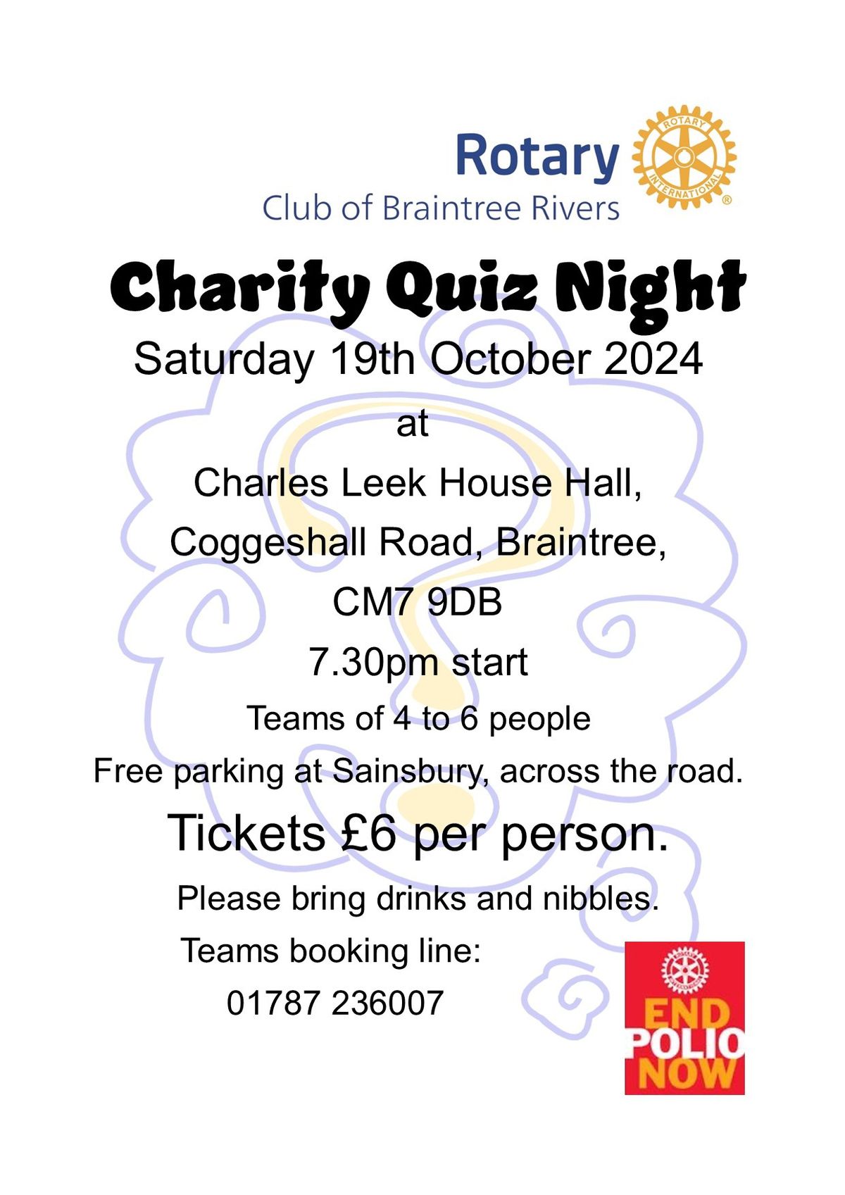 Charity quiz night