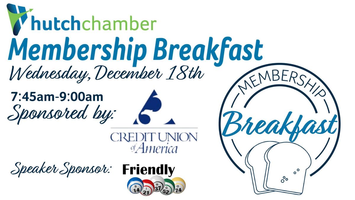 December Membership Breakfast- Sponsored by Credit Union of America