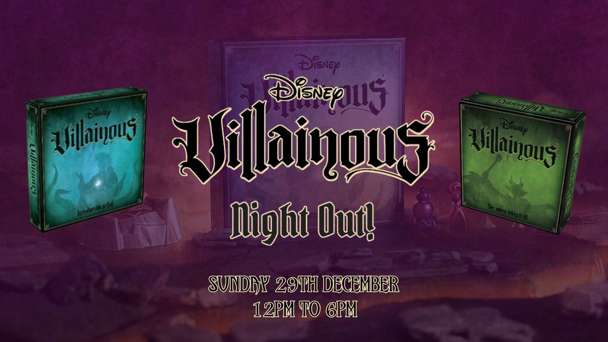 Disney Villainous Day\/Night Out! | Sunday 29th December | Dice & Pins Bromborough