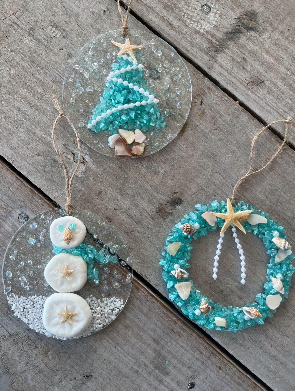 Coastal Christmas Ornaments Resin Art Workshop