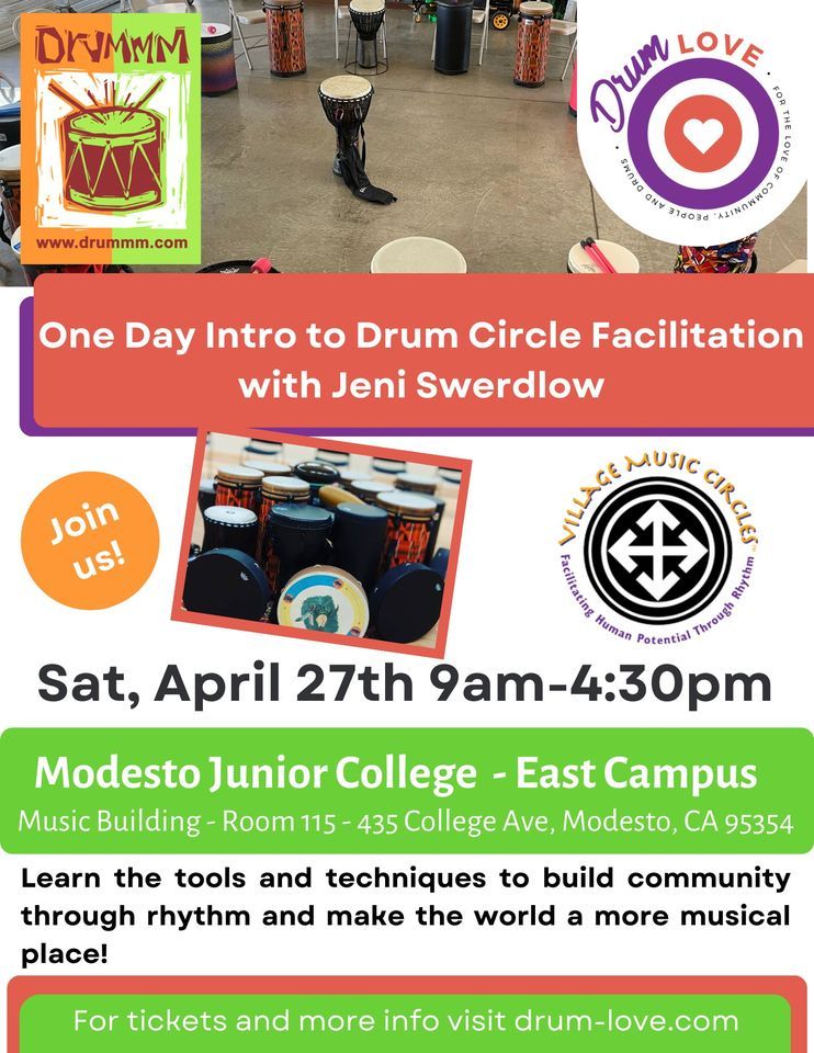 One Day Introduction to Drum Circle Facilitation with Jeni Swerdlow