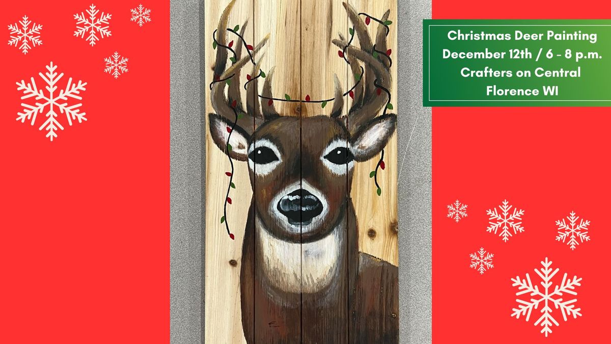 Christmas Deer Painting