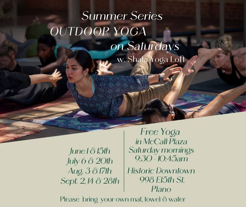 Summer Series Free Outdoor Yoga in McCall Plaza