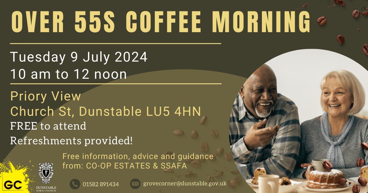 Free over 55's coffee morning 