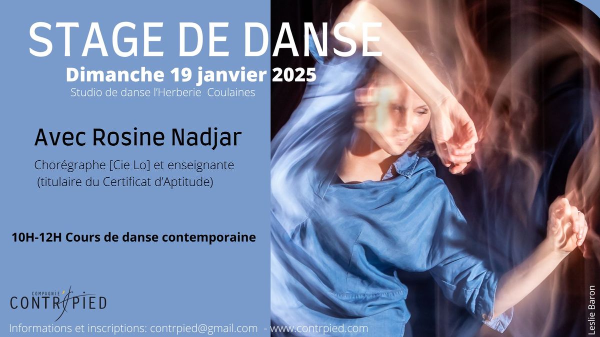 Stage de danse contemporaine avec Rosine NADJAR