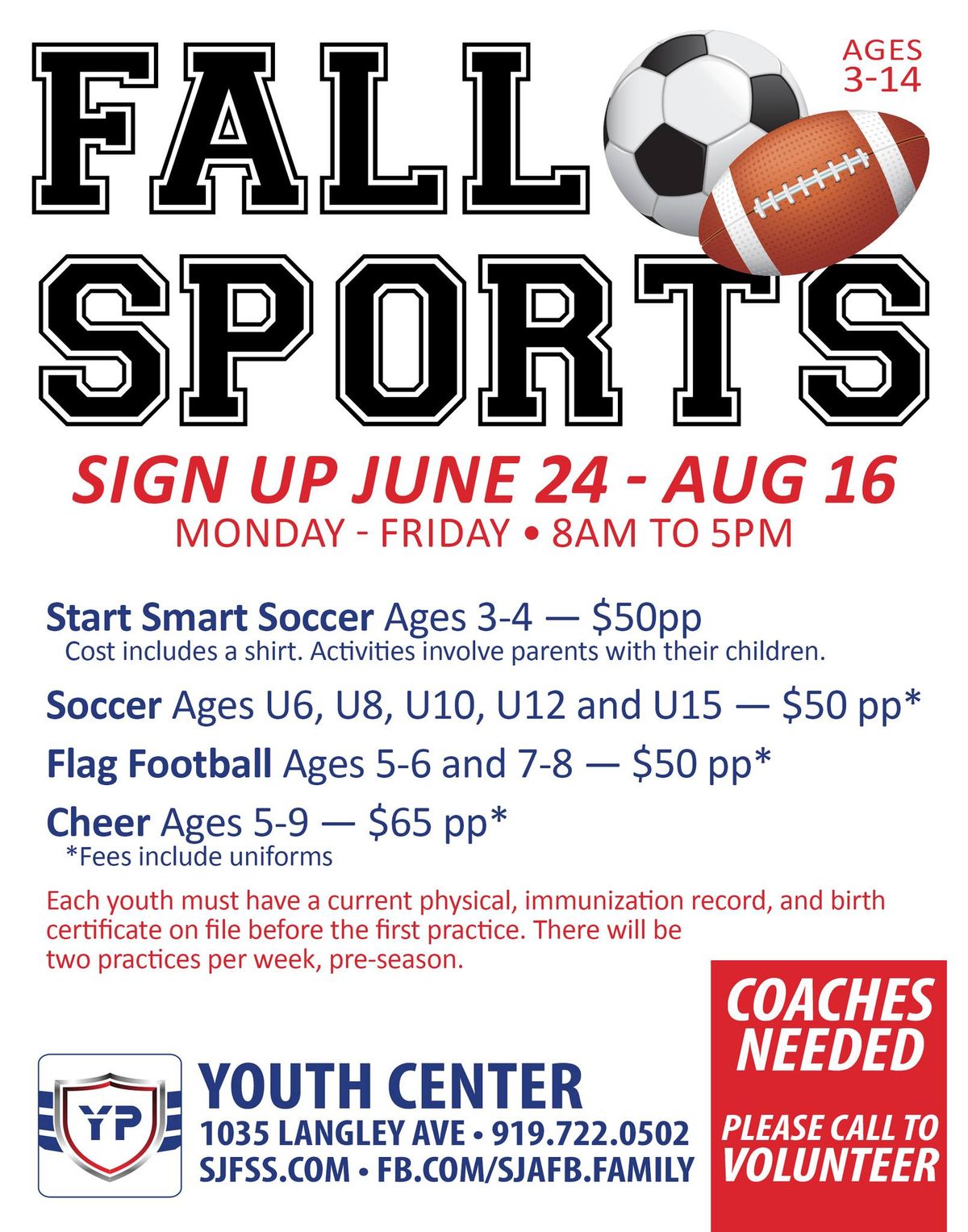 Fall Sports Sign Ups (Base Access Only)