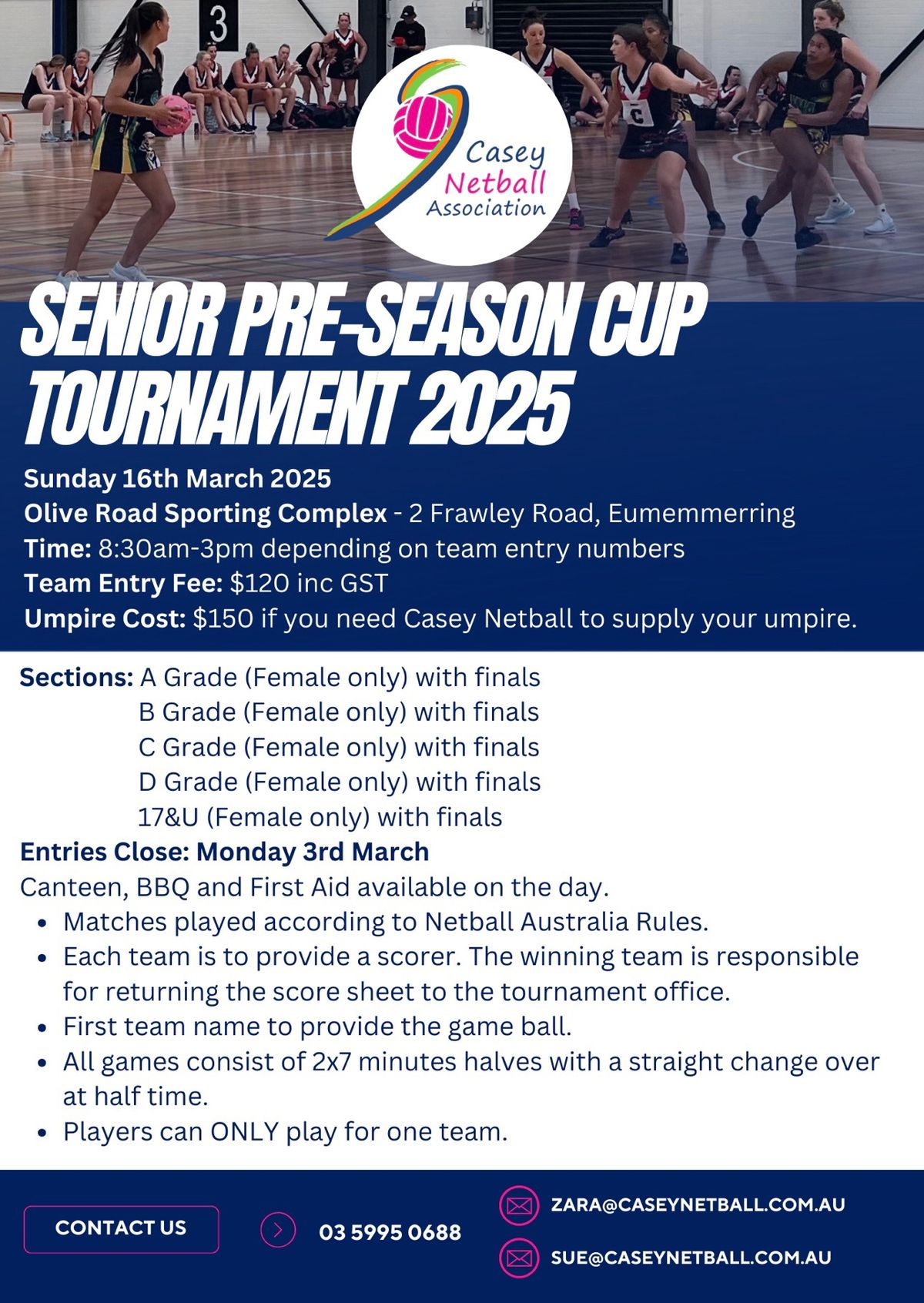 SENIOR PRE-SEASON CUP TOURNAMENT hosted by Casey NA