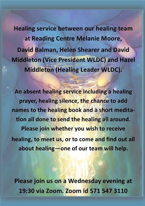 Healing at RNSC Via Zoom