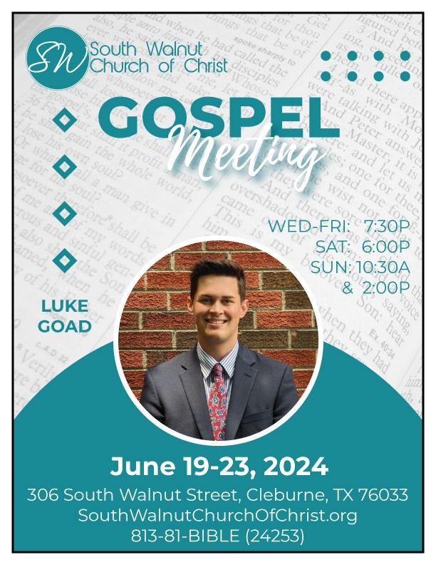 Gospel Meeting with Luke Goad