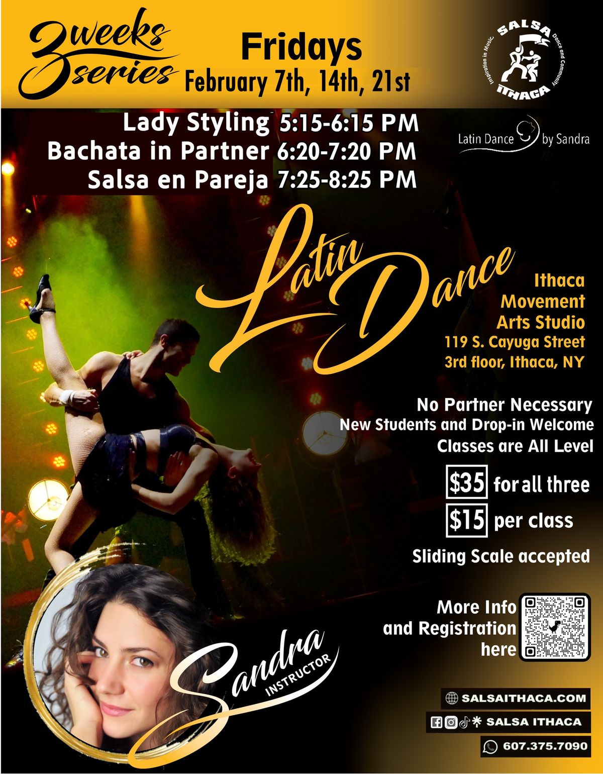 LATIN DANCE 3 WEEK SERIES with SANDRA \ud83d\udc83 LADY STYLING \u2022 BACHATA \u2022 SALSA