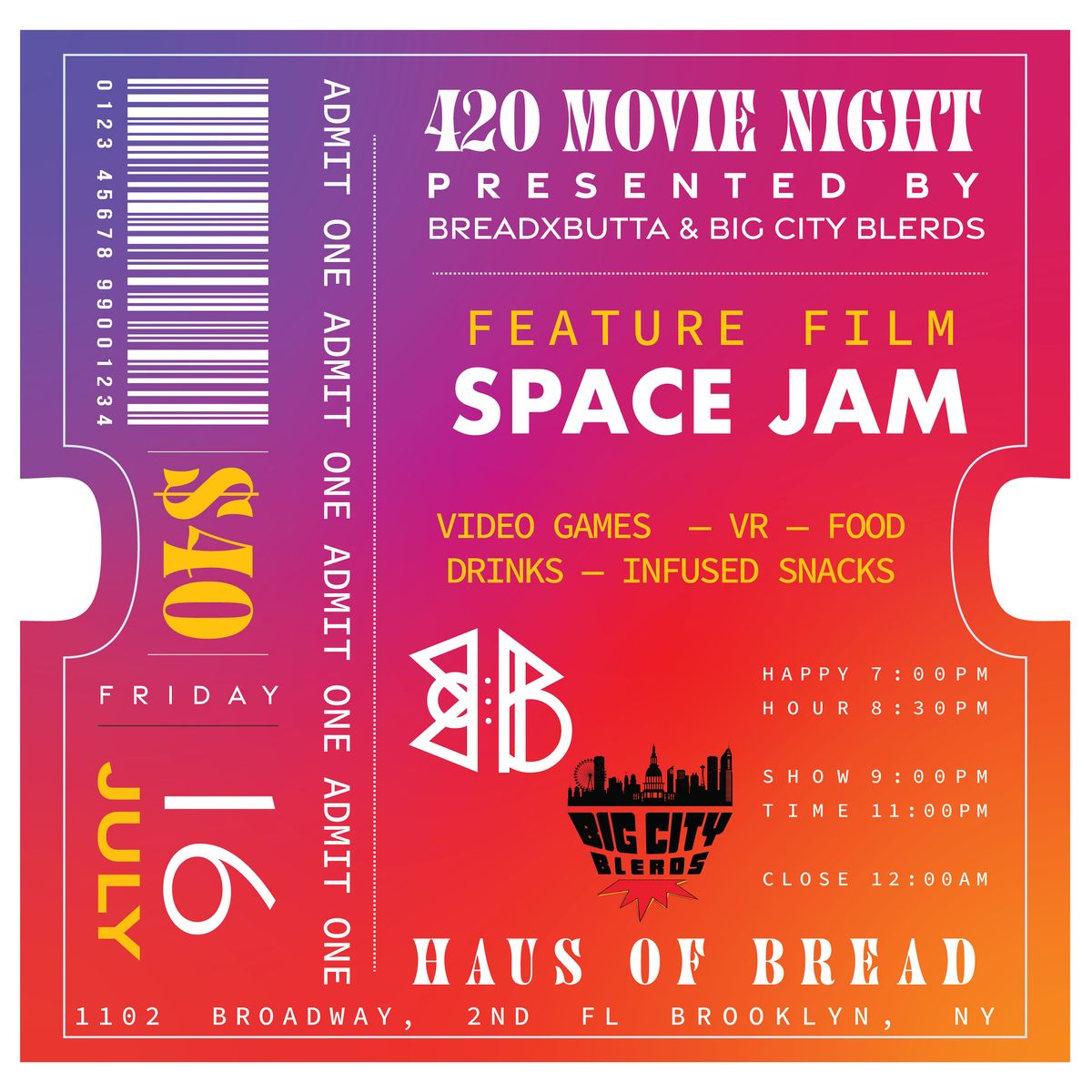 Elevated Movie Night Haus Of Bread Brooklyn 16 July 21