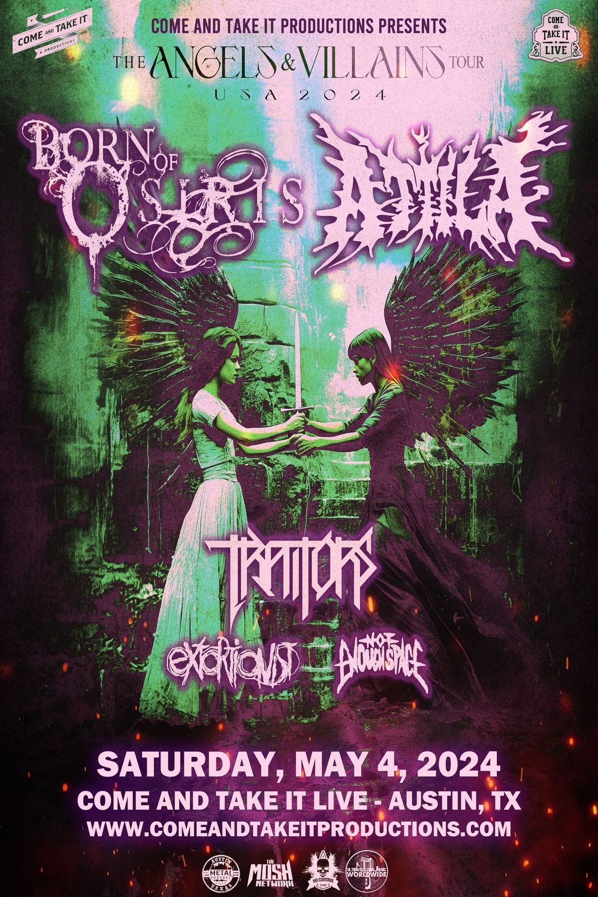 BORN OF OSIRIS and ATTILA: The Angels & Villains Tour with Traitors & MORE at Come and Take It Live!