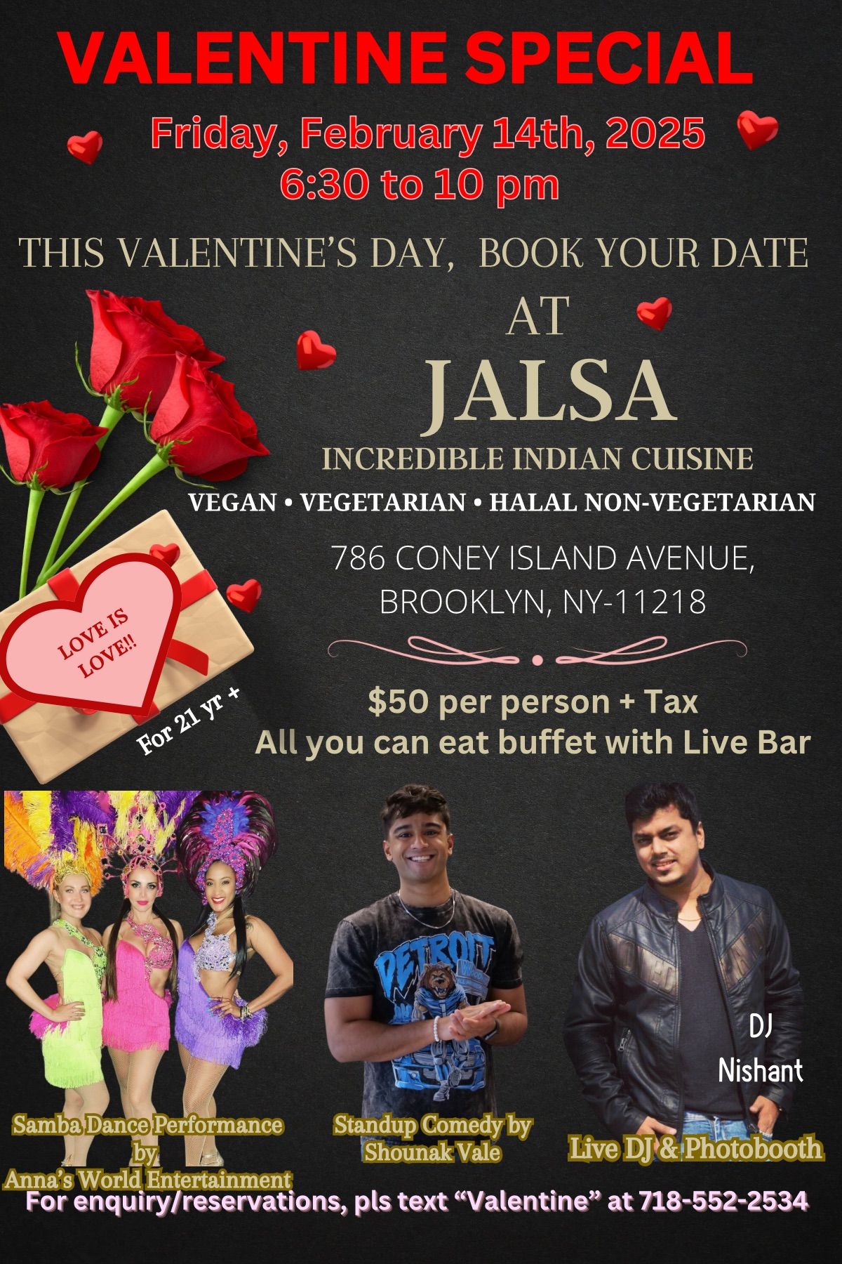 Celebrate Love at JALSA this Valentines Day!, JALSA, New York, 14