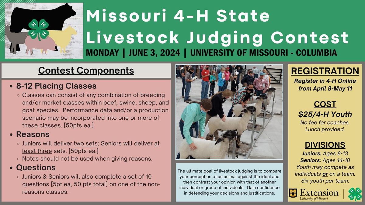 2024 Missouri 4-H State Livestock Judging Contest 