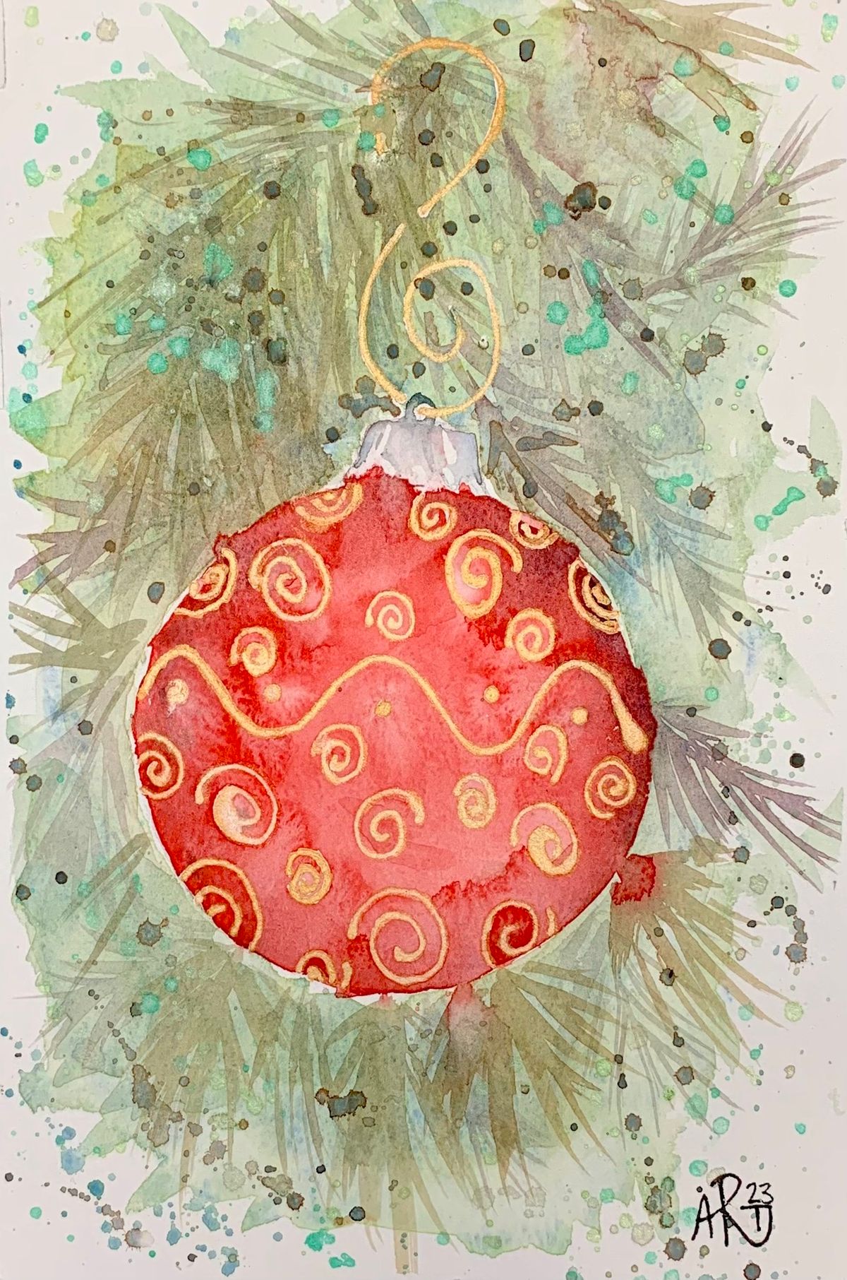 Watercolor Ornament