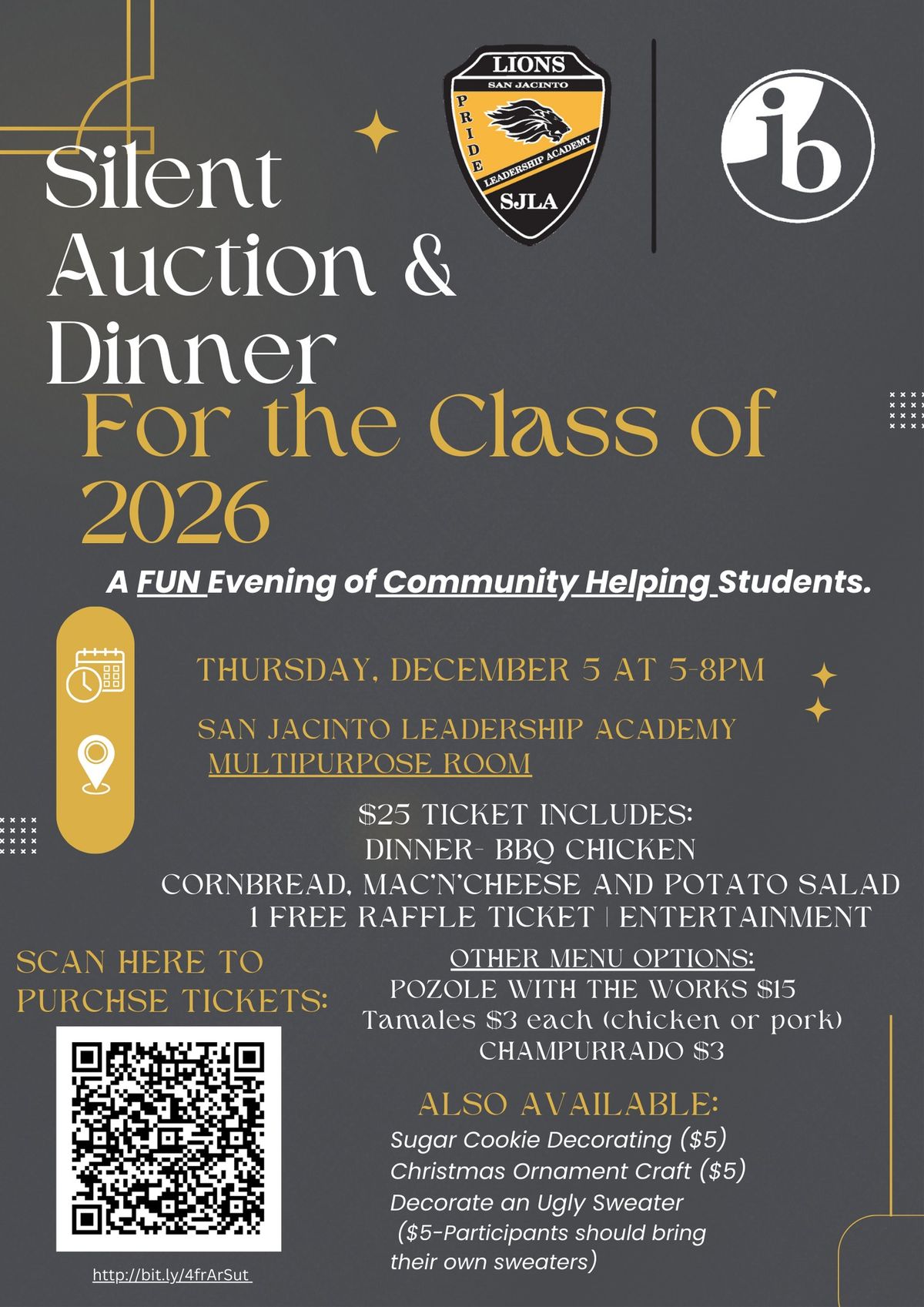 Silent Auction Dinner for the Class of 2026