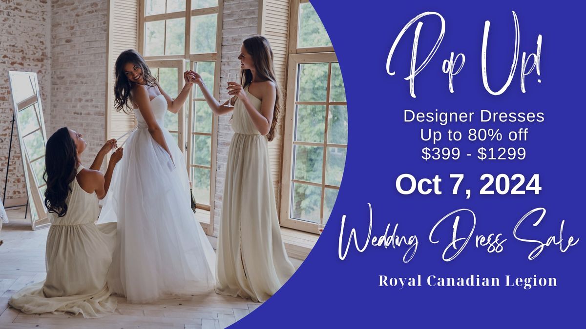 Guelph Pop Up Wedding Dress Sale