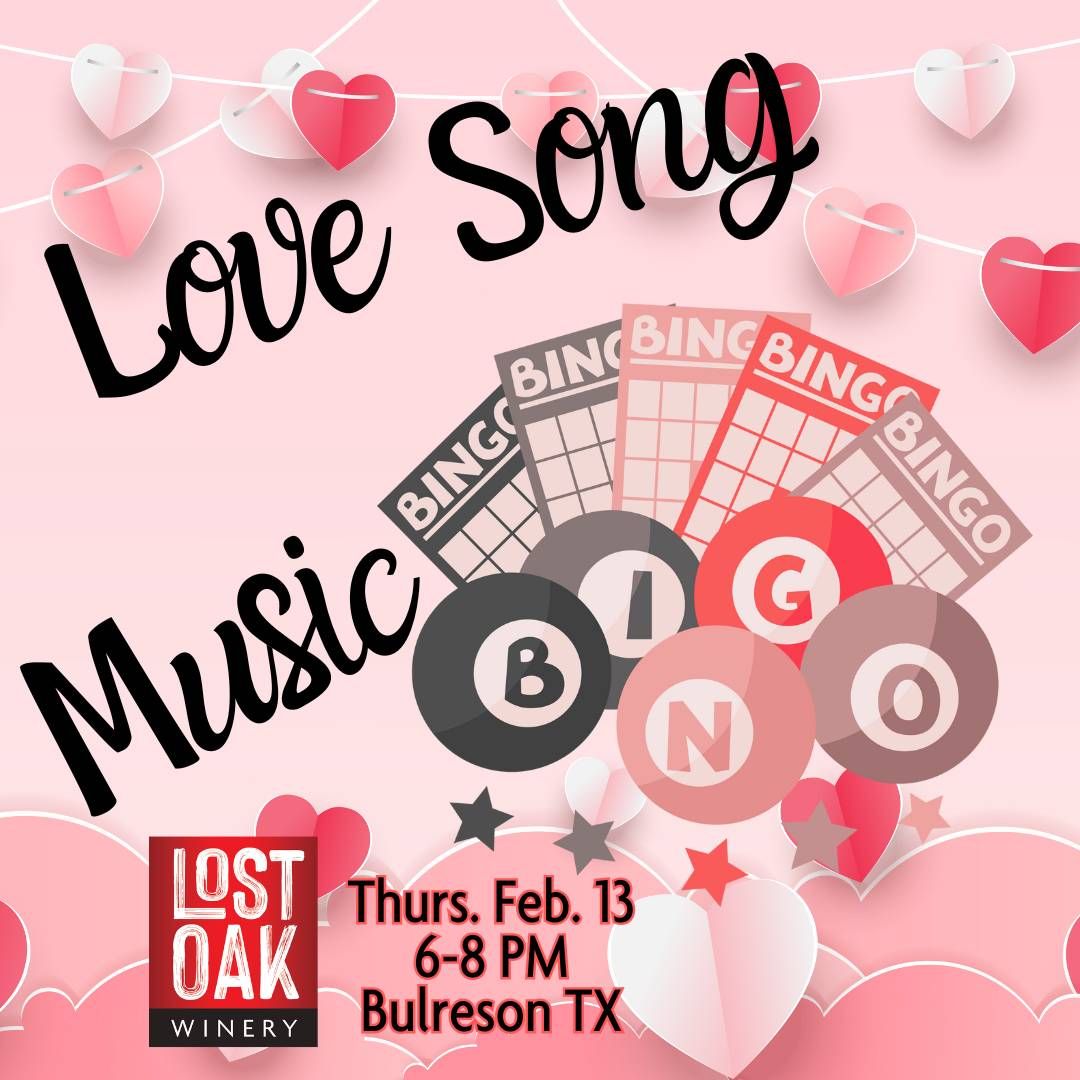 Love Song Music Bingo Burleson