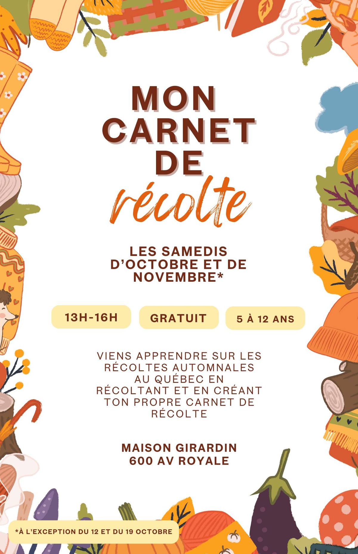 Maison Girardin : Mon carnet de r\u00e9colte \ud83e\udd55\ud83e\udd54