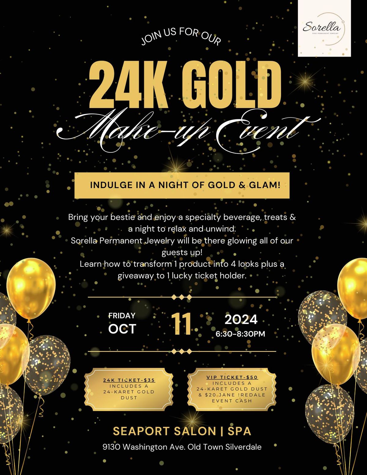 24k Gold Make-up Event