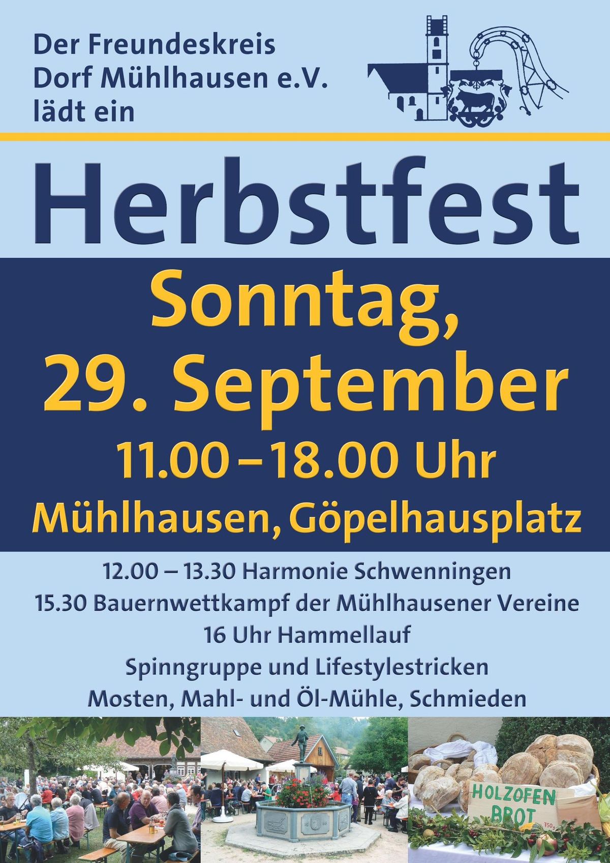 Traditionelles Herbstfest Freundeskreis Dorf M\u00fchlhausen