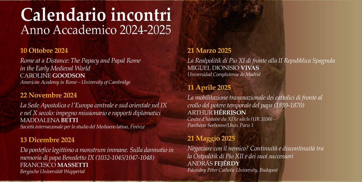 Seminario permanente di Storia del Papato 2024-2025