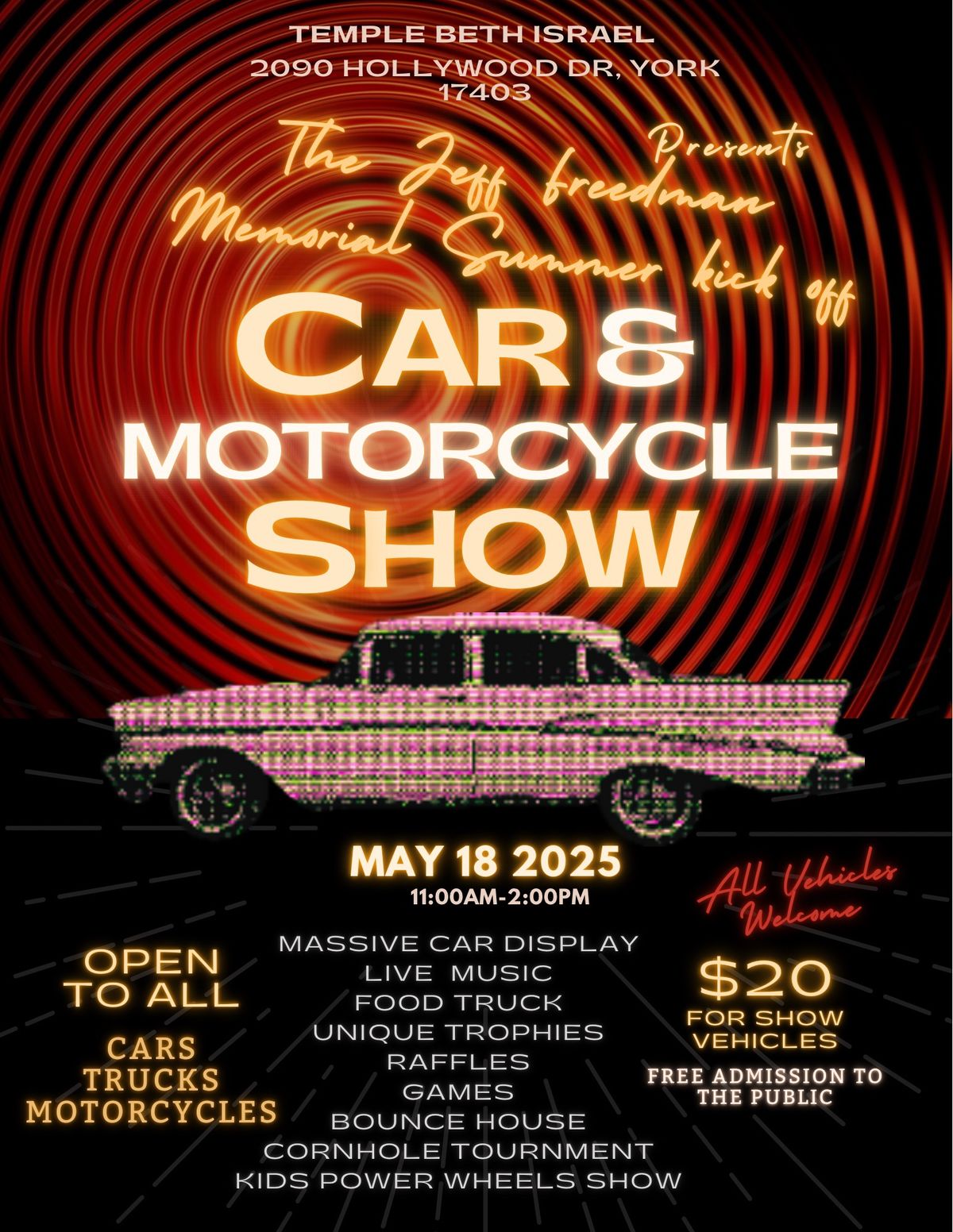 2nd annual Jeff Freedman Memorial Car and Motorcycle Show 