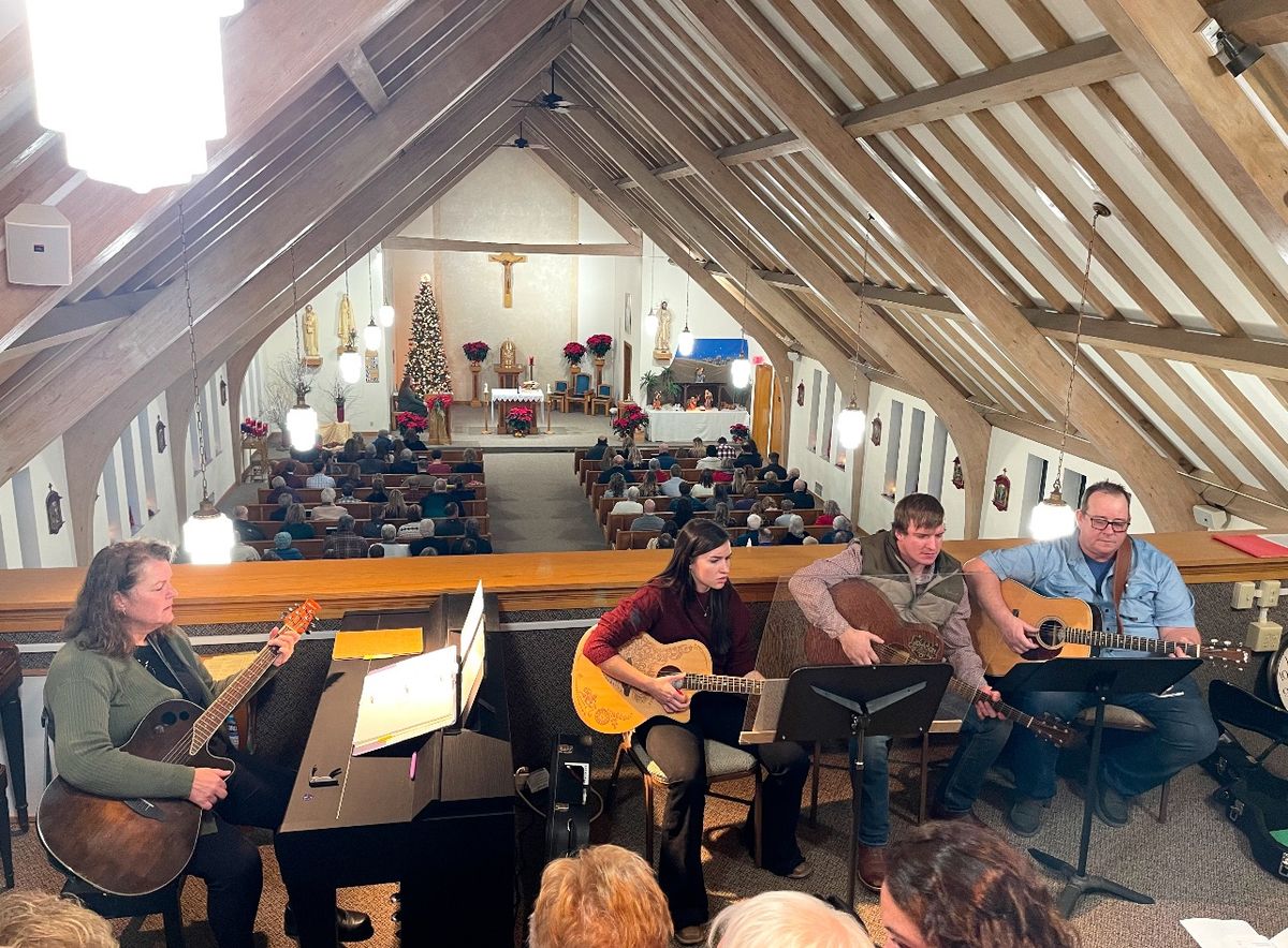 St Philip guitar choir mass with Father Clay