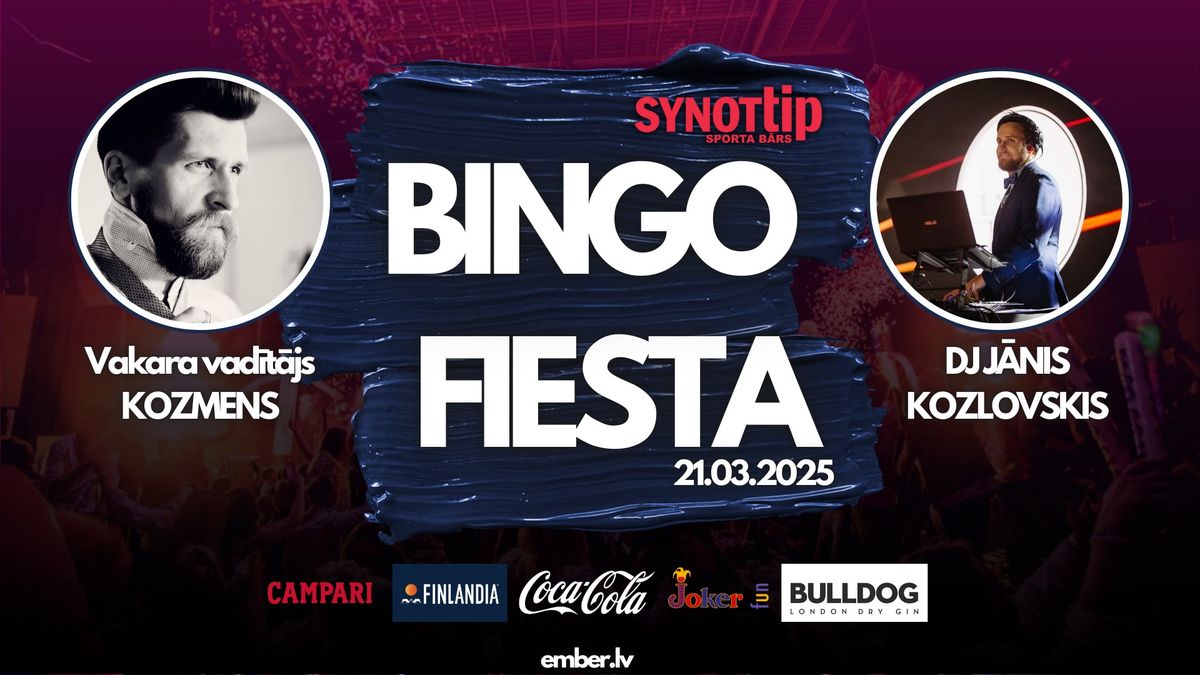 BINGO FIESTA @ Ang\u0101ra koncertz\u0101le 21.03.2025