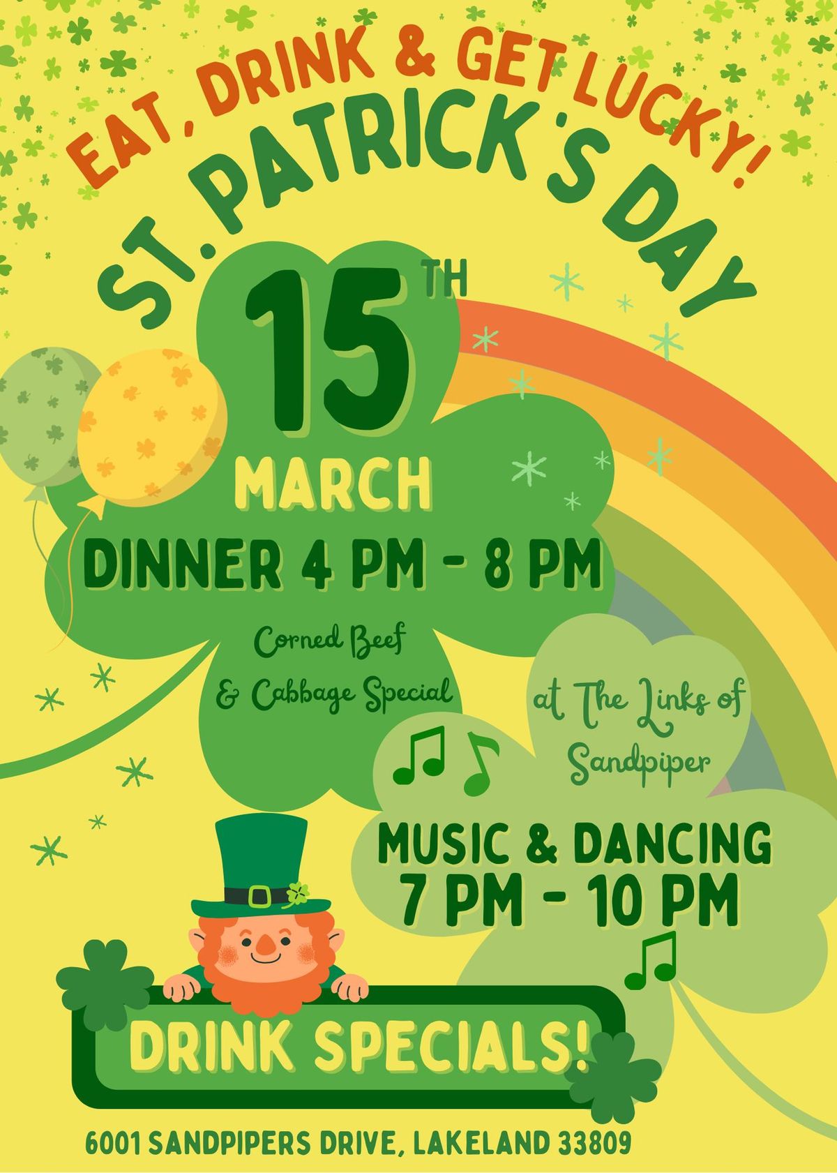 St Patrick's Party at The Links